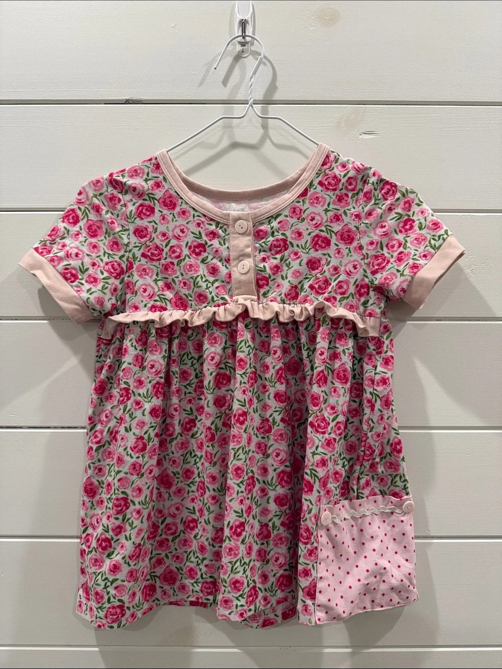 Pink Floral Pajama Set